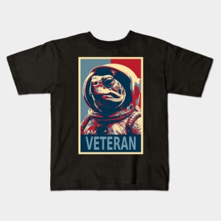 Turtle Astronaut Funny Veteran HOPE Kids T-Shirt